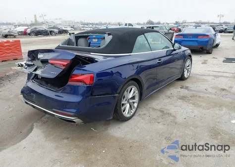 2021 Audi A5 Cabriolet Premium Plus 45 Tfsi Quattro S Tronic z USA, uszkodzony, nr VIN WAUWAGF52MN003734